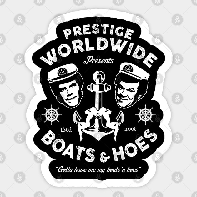 Prestige Worldwide Presents Boats & Hoes Sticker by Three Meat Curry